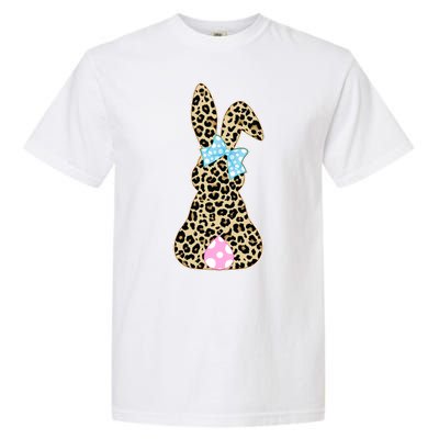 Cute Stylish Leopard Print Easter Bunny Garment-Dyed Heavyweight T-Shirt