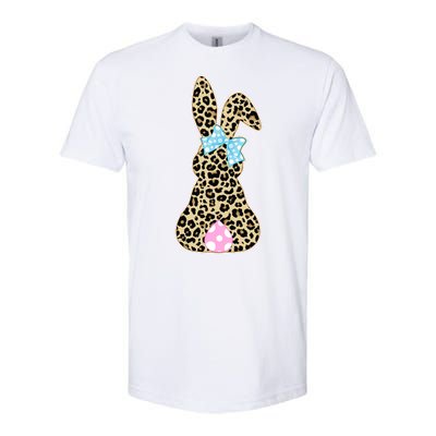 Cute Stylish Leopard Print Easter Bunny Softstyle CVC T-Shirt