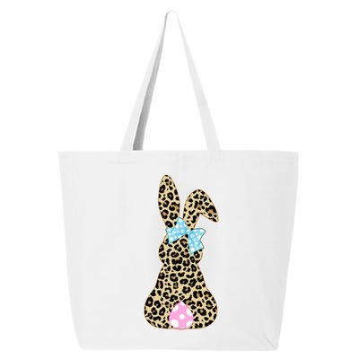 Cute Stylish Leopard Print Easter Bunny 25L Jumbo Tote