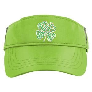 Cute Stylish Leopard Print Shamrock Adult Drive Performance Visor