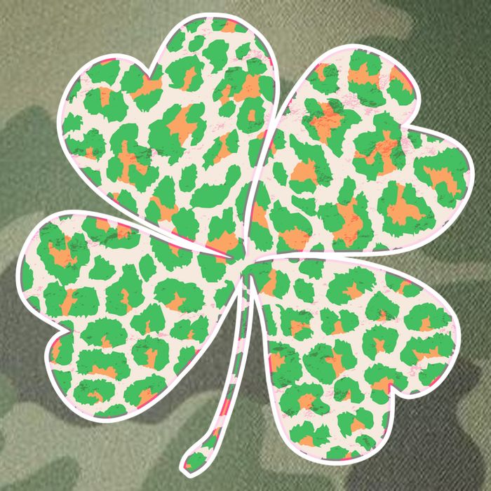 Cute Stylish Leopard Print Shamrock Legacy Tie Dye Trucker Hat