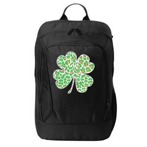 Cute Stylish Leopard Print Shamrock City Backpack