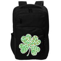Cute Stylish Leopard Print Shamrock Impact Tech Backpack