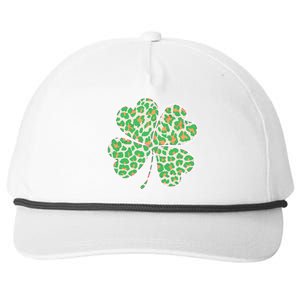 Cute Stylish Leopard Print Shamrock Snapback Five-Panel Rope Hat