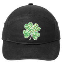 Cute Stylish Leopard Print Shamrock 7-Panel Snapback Hat