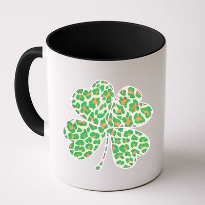 Cute Stylish Leopard Print Shamrock Mug