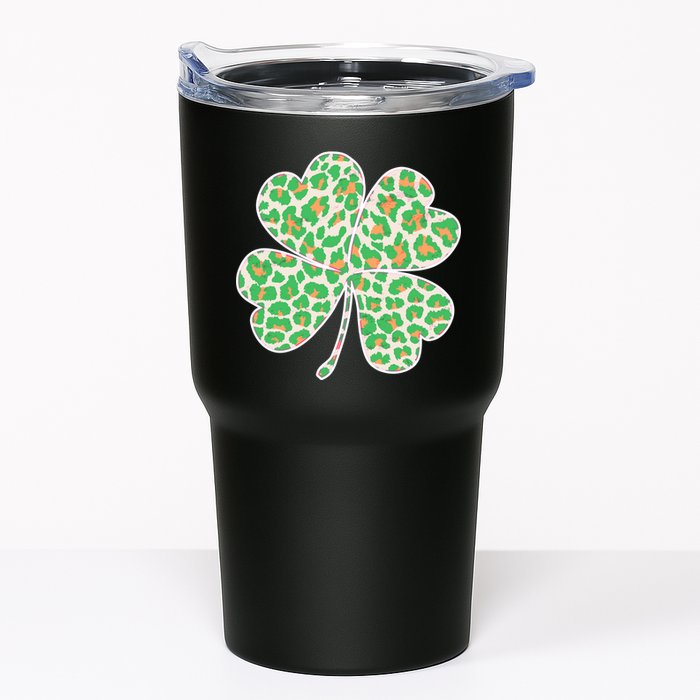 Cute Stylish Leopard Print Shamrock Tumbler