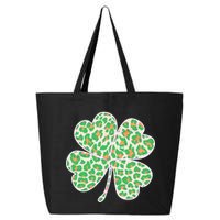 Cute Stylish Leopard Print Shamrock 25L Jumbo Tote