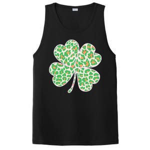 Cute Stylish Leopard Print Shamrock PosiCharge Competitor Tank