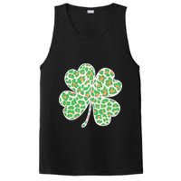 Cute Stylish Leopard Print Shamrock PosiCharge Competitor Tank