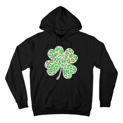 Cute Stylish Leopard Print Shamrock Tall Hoodie