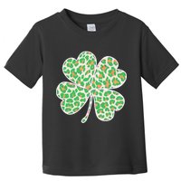 Cute Stylish Leopard Print Shamrock Toddler T-Shirt