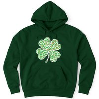 Cute Stylish Leopard Print Shamrock Hoodie