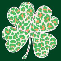 Cute Stylish Leopard Print Shamrock Hoodie
