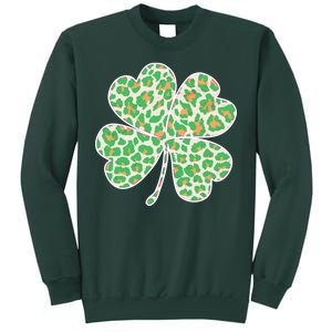 Cute Stylish Leopard Print Shamrock Sweatshirt