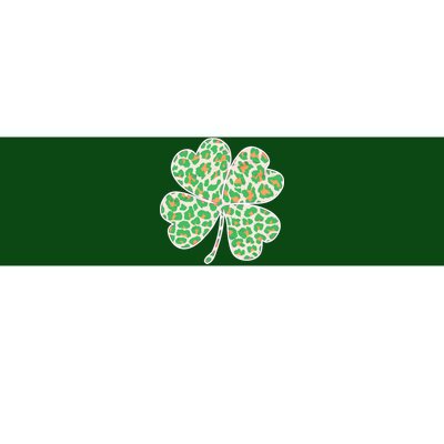 Cute Stylish Leopard Print Shamrock Bumper Sticker