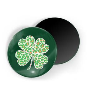 Cute Stylish Leopard Print Shamrock Magnet