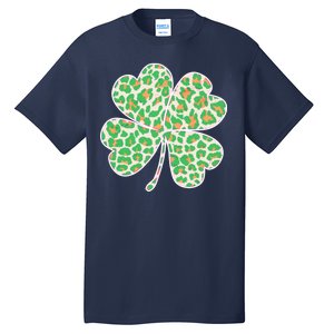 Cute Stylish Leopard Print Shamrock Tall T-Shirt