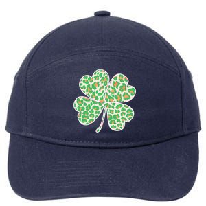 Cute Stylish Leopard Print Shamrock 7-Panel Snapback Hat