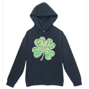 Cute Stylish Leopard Print Shamrock Urban Pullover Hoodie