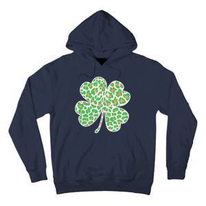 Cute Stylish Leopard Print Shamrock Tall Hoodie