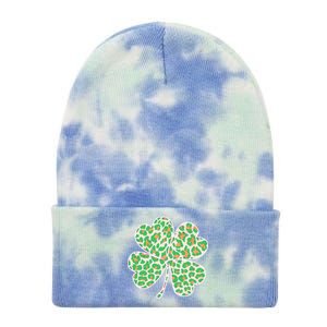 Cute Stylish Leopard Print Shamrock Tie Dye 12in Knit Beanie