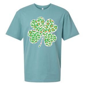 Cute Stylish Leopard Print Shamrock Sueded Cloud Jersey T-Shirt