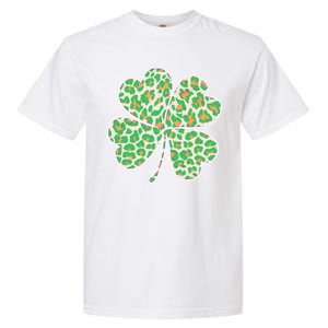 Cute Stylish Leopard Print Shamrock Garment-Dyed Heavyweight T-Shirt