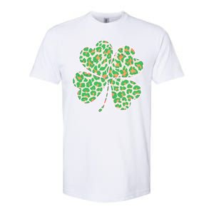 Cute Stylish Leopard Print Shamrock Softstyle CVC T-Shirt