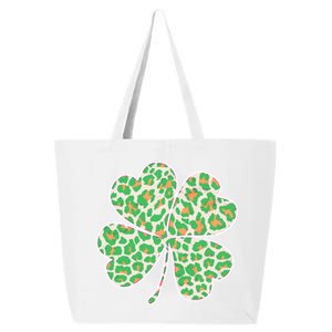 Cute Stylish Leopard Print Shamrock 25L Jumbo Tote