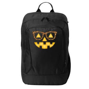 Cute Stylish Pumpkin Face With Glasses City Backpack