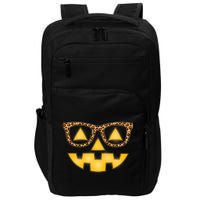Cute Stylish Pumpkin Face With Glasses Impact Tech Backpack