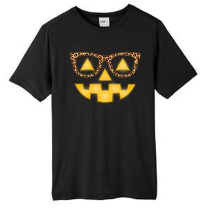 Cute Stylish Pumpkin Face With Glasses Tall Fusion ChromaSoft Performance T-Shirt