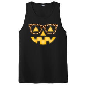 Cute Stylish Pumpkin Face With Glasses PosiCharge Competitor Tank