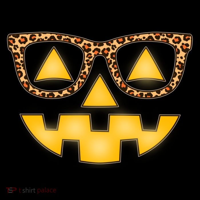 Cute Stylish Pumpkin Face With Glasses Toddler Hoodie