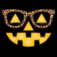 Cute Stylish Pumpkin Face With Glasses Zip Tote Bag