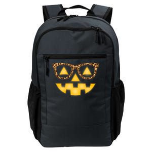 Cute Stylish Pumpkin Face With Glasses Daily Commute Backpack