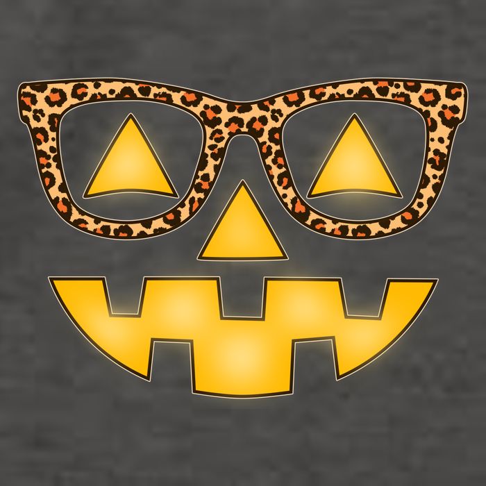 Cute Stylish Pumpkin Face With Glasses Vector Backpack