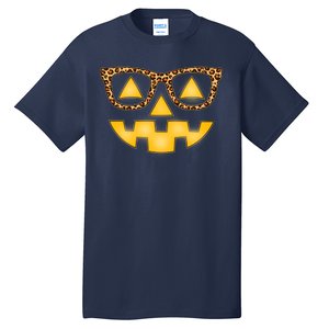 Cute Stylish Pumpkin Face With Glasses Tall T-Shirt