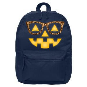 Cute Stylish Pumpkin Face With Glasses 16 in Basic Backpack