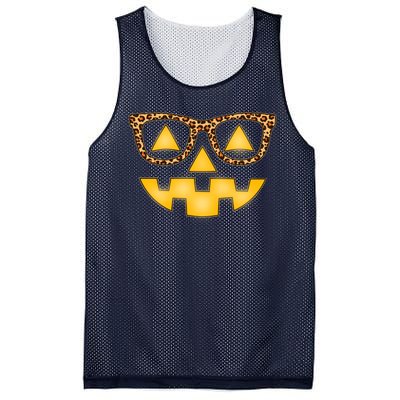 Cute Stylish Pumpkin Face With Glasses Mesh Reversible Basketball Jersey Tank