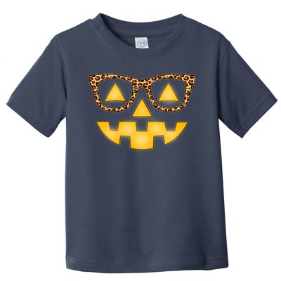 Cute Stylish Pumpkin Face With Glasses Toddler T-Shirt