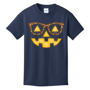 Cute Stylish Pumpkin Face With Glasses Kids T-Shirt