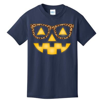 Cute Stylish Pumpkin Face With Glasses Kids T-Shirt