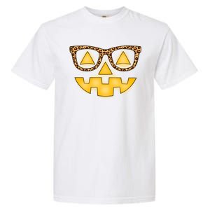 Cute Stylish Pumpkin Face With Glasses Garment-Dyed Heavyweight T-Shirt