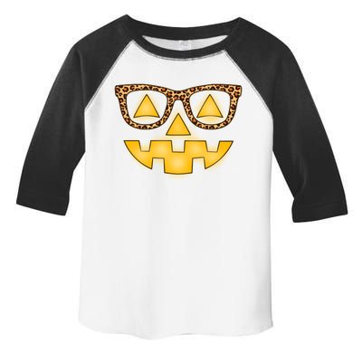 Cute Stylish Pumpkin Face With Glasses Toddler Fine Jersey T-Shirt