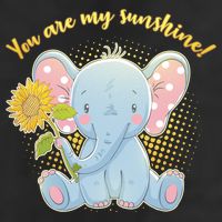 Cute Sunflower Elephant Sunshine  7 Panel Mesh Trucker Snapback Hat