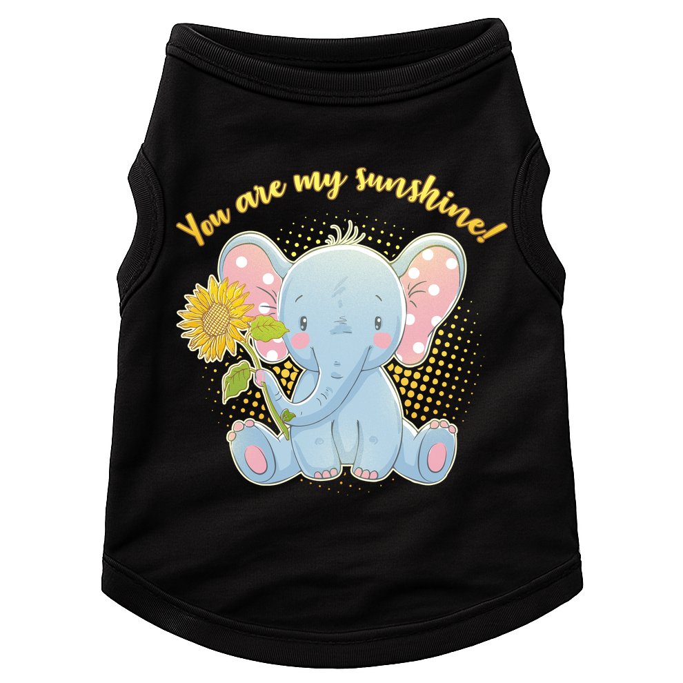 Cute Sunflower Elephant Sunshine  Doggie Tank