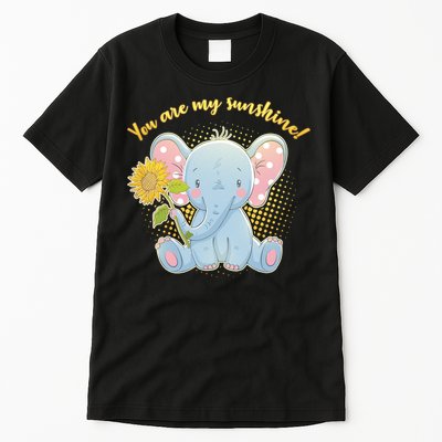 Cute Sunflower Elephant Sunshine  Tall T-Shirt