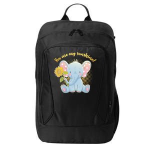 Cute Sunflower Elephant Sunshine  City Backpack